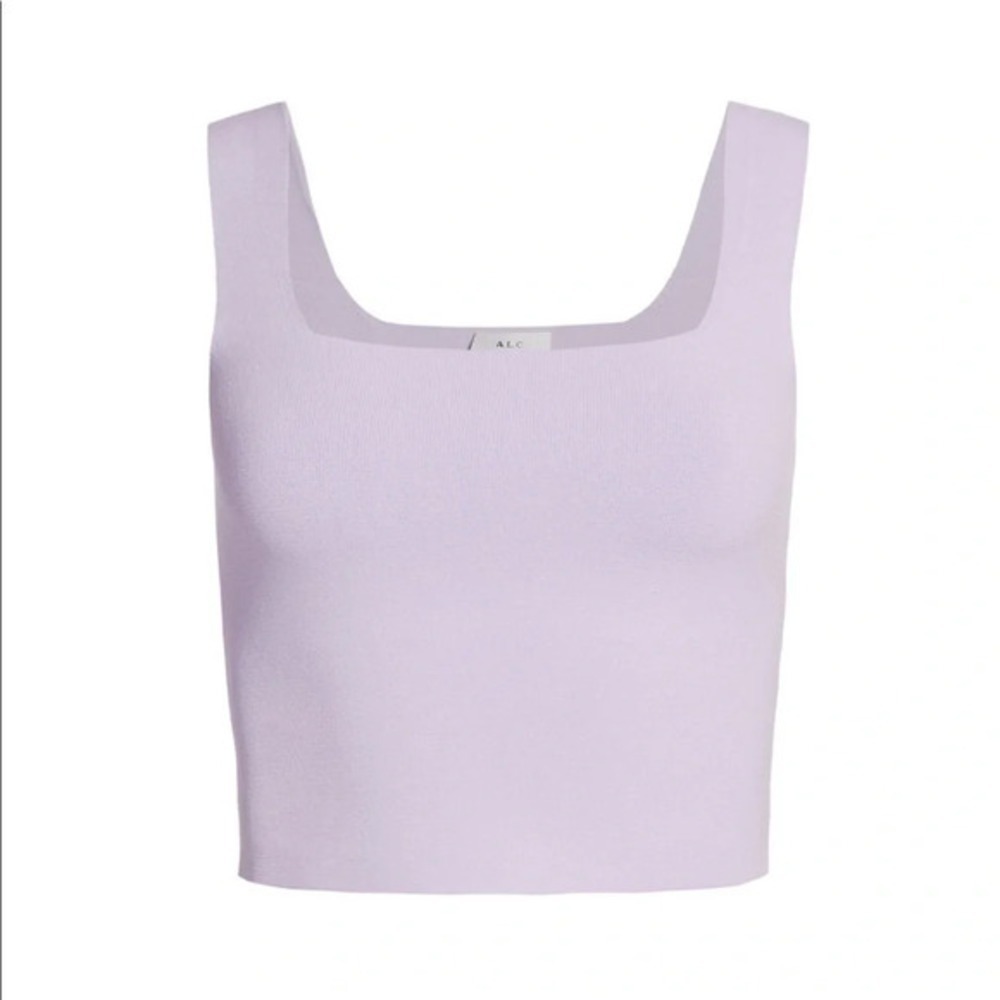 ALC Victoria Knit Stretch Crop Square Neck Tank Size XL Excellent Condition
